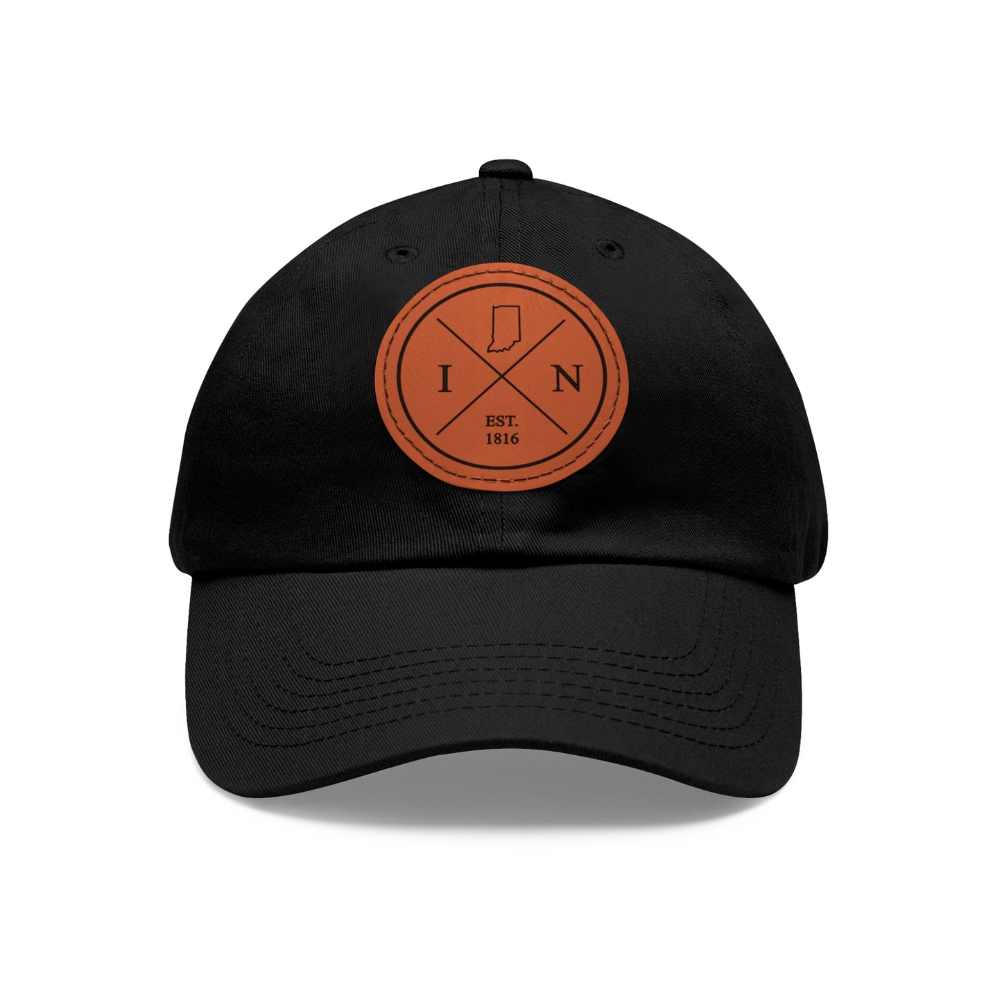 Indiana Dad Hat with Leather Patch