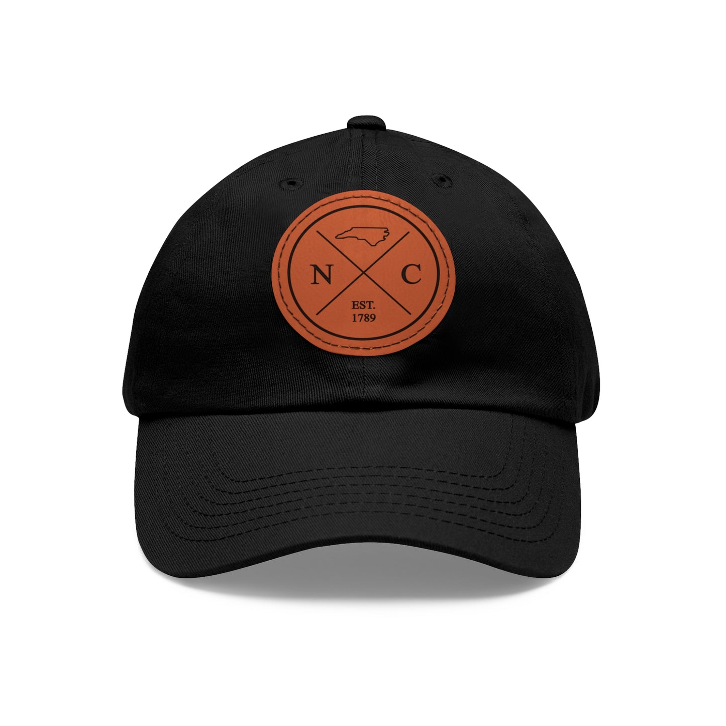 North Carolina Dad Hat with Leather Patch