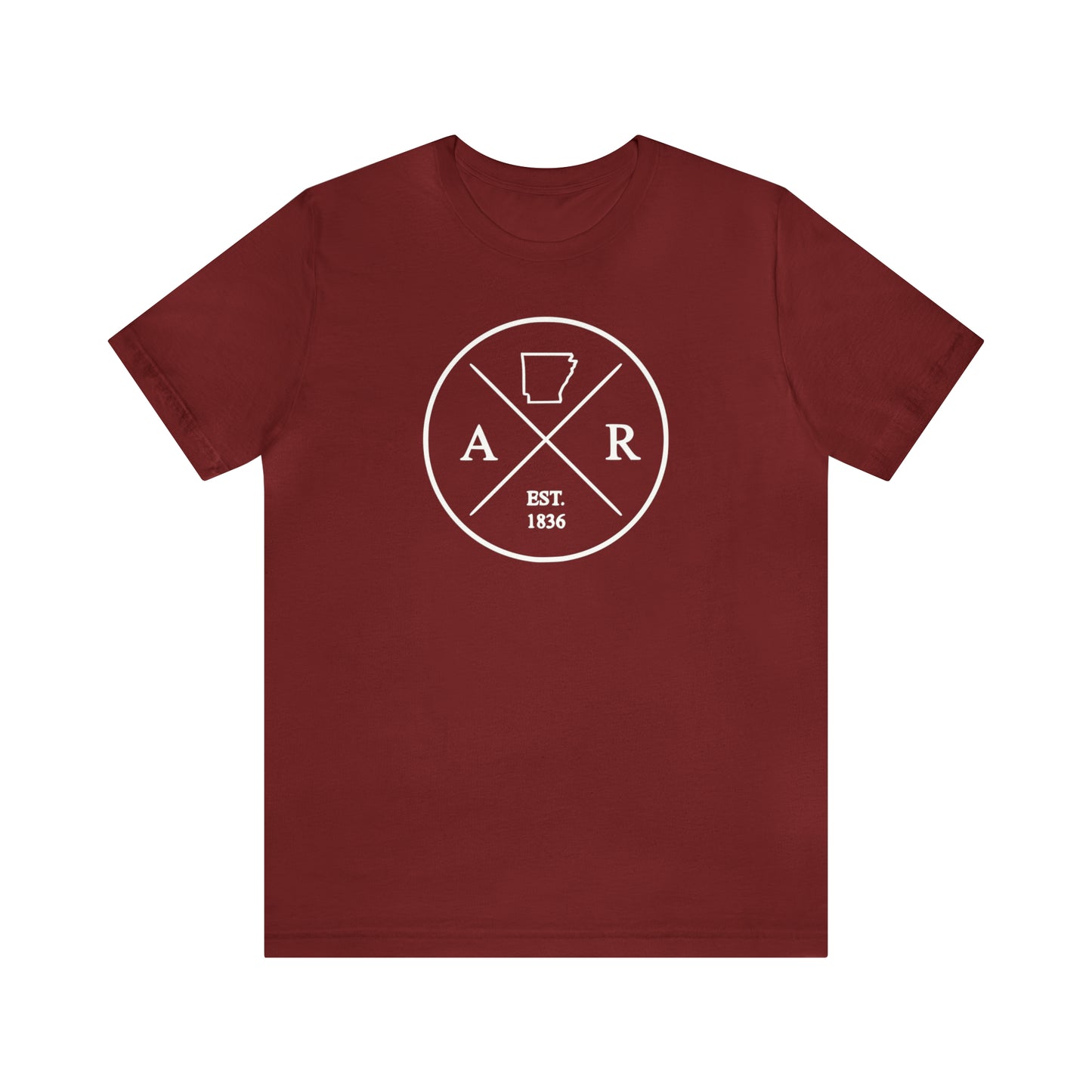 Arkansas Crossed Emblem w/ White Print