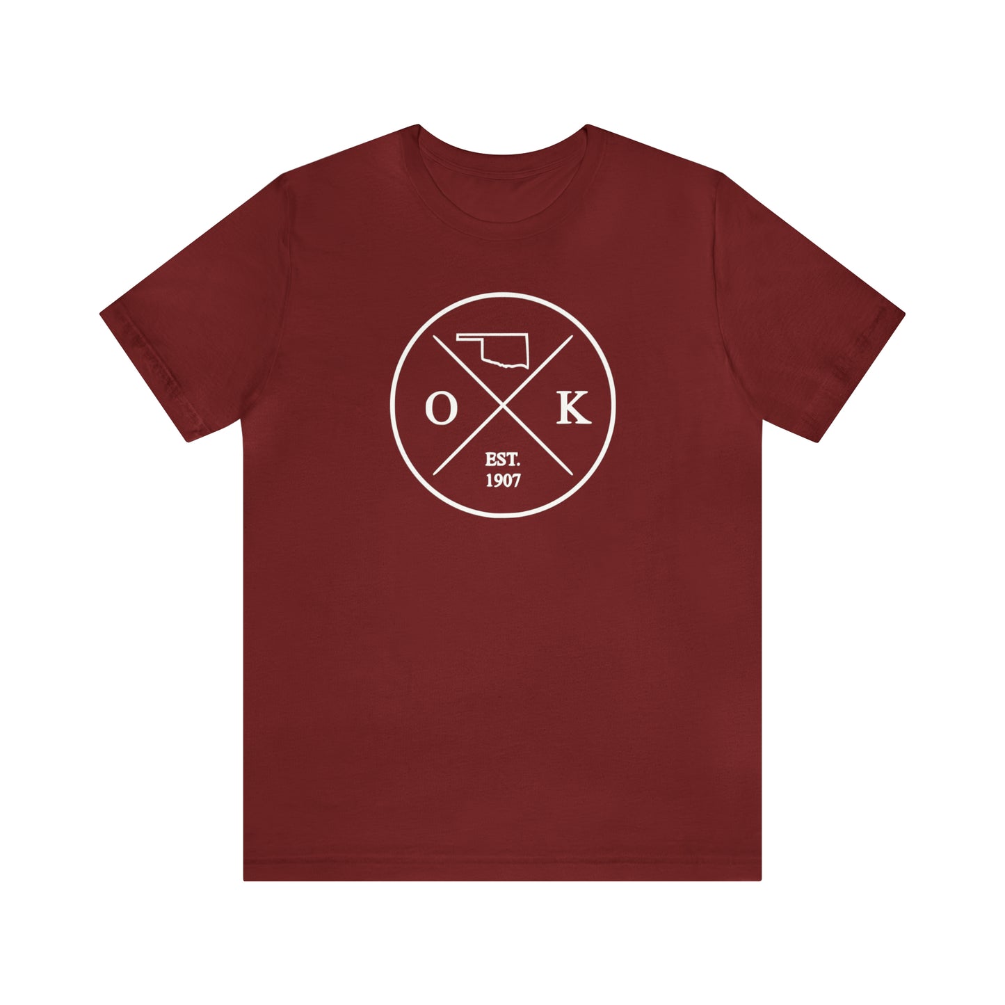 Oklahoma Crossed Emblem w/ White Print