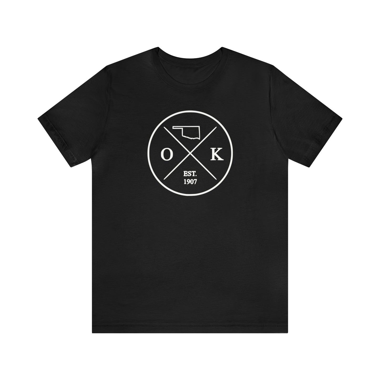 Oklahoma Crossed Emblem w/ White Print
