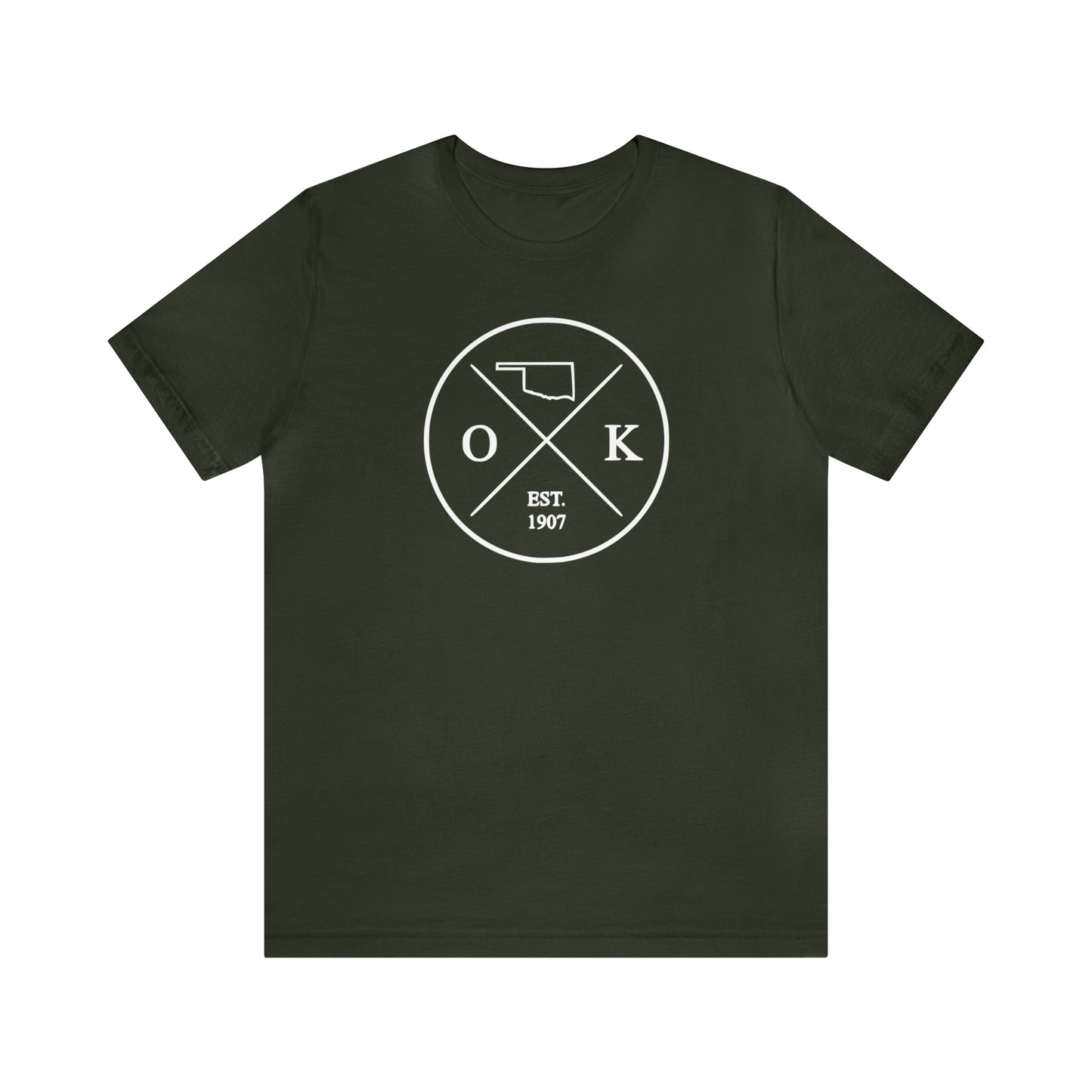 Oklahoma Crossed Emblem w/ White Print