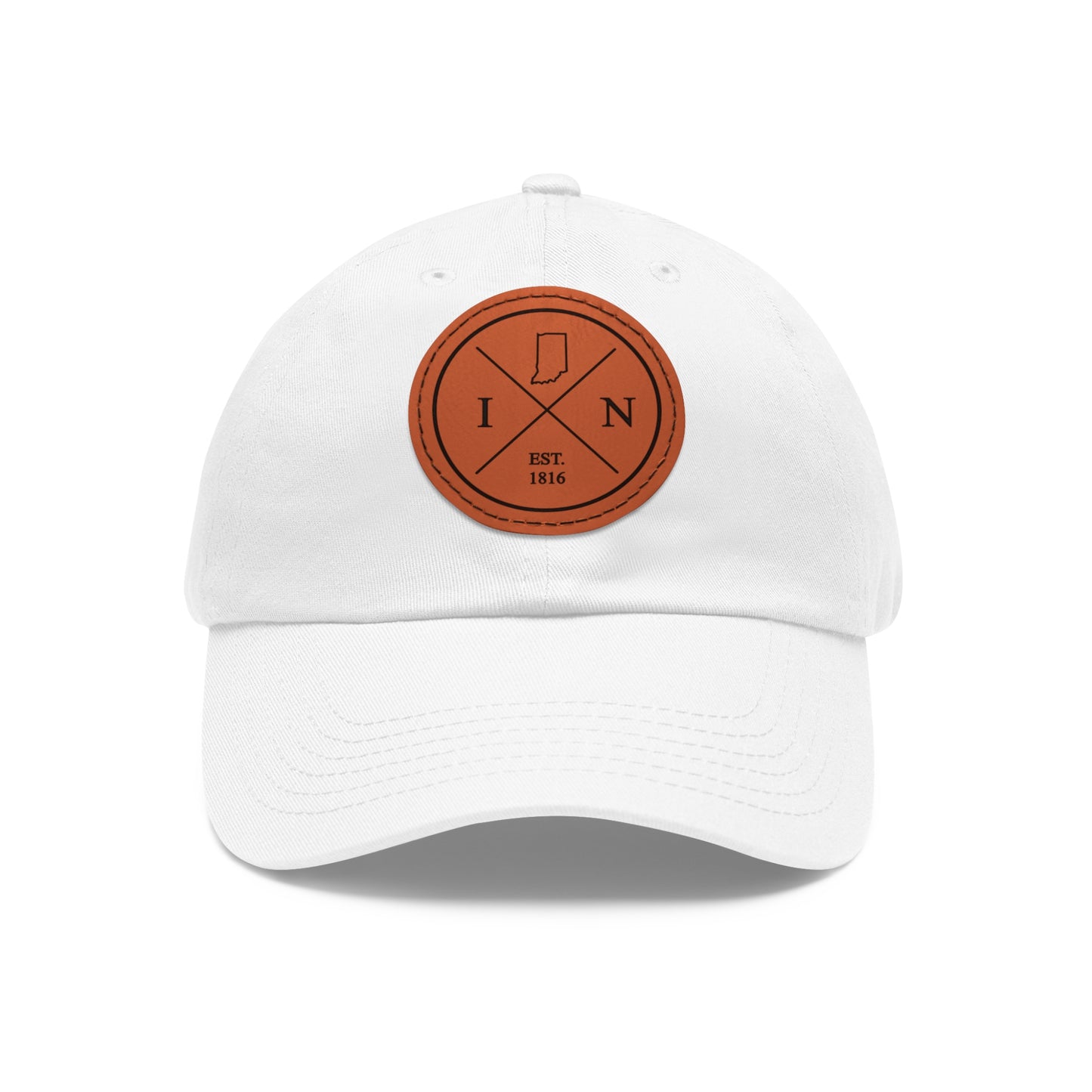 Indiana Dad Hat with Leather Patch
