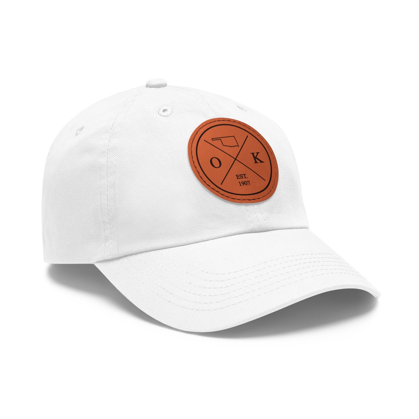 Oklahoma Dad Hat with Leather Patch