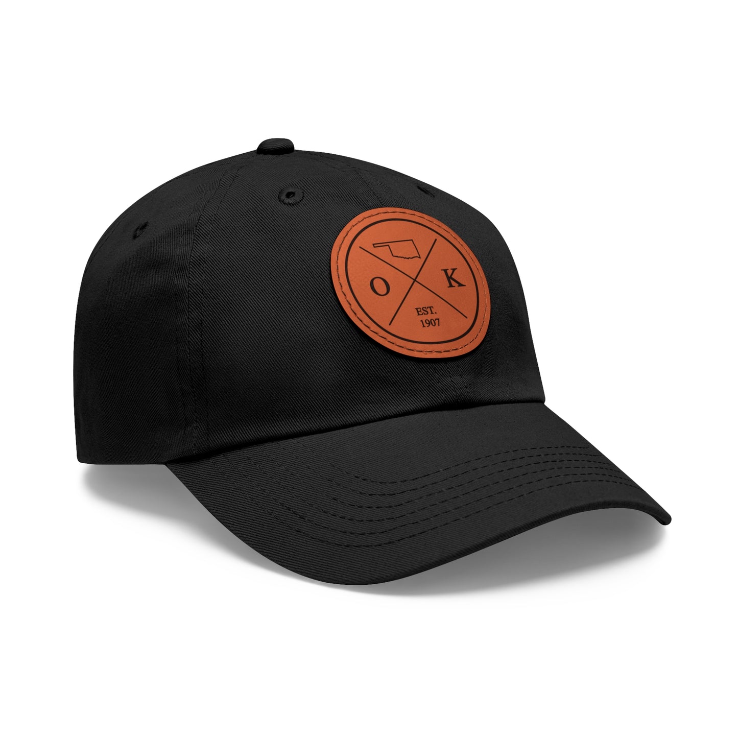 Oklahoma Dad Hat with Leather Patch