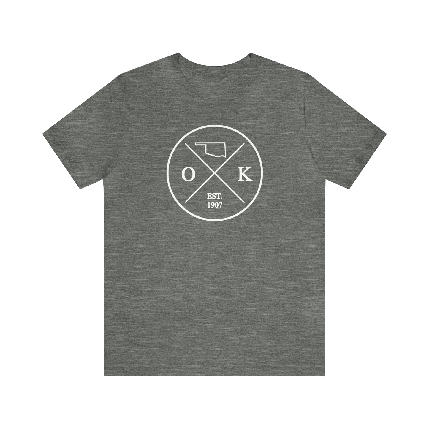 Oklahoma Crossed Emblem w/ White Print