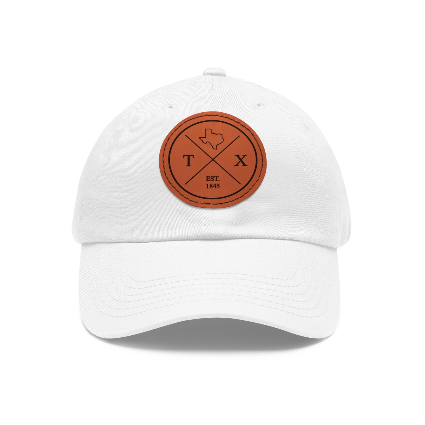 Texas Dad Hat with Leather Patch