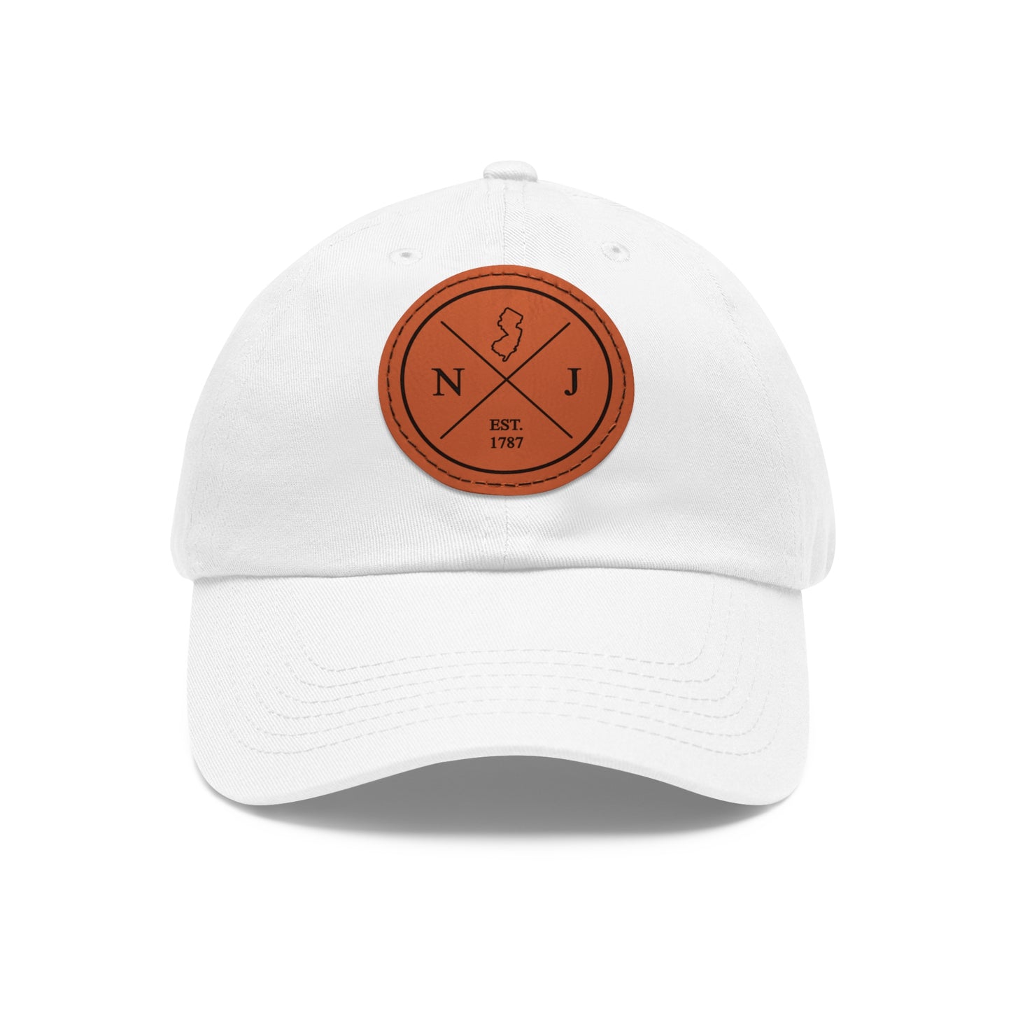 New Jersey Dad Hat with Leather Patch