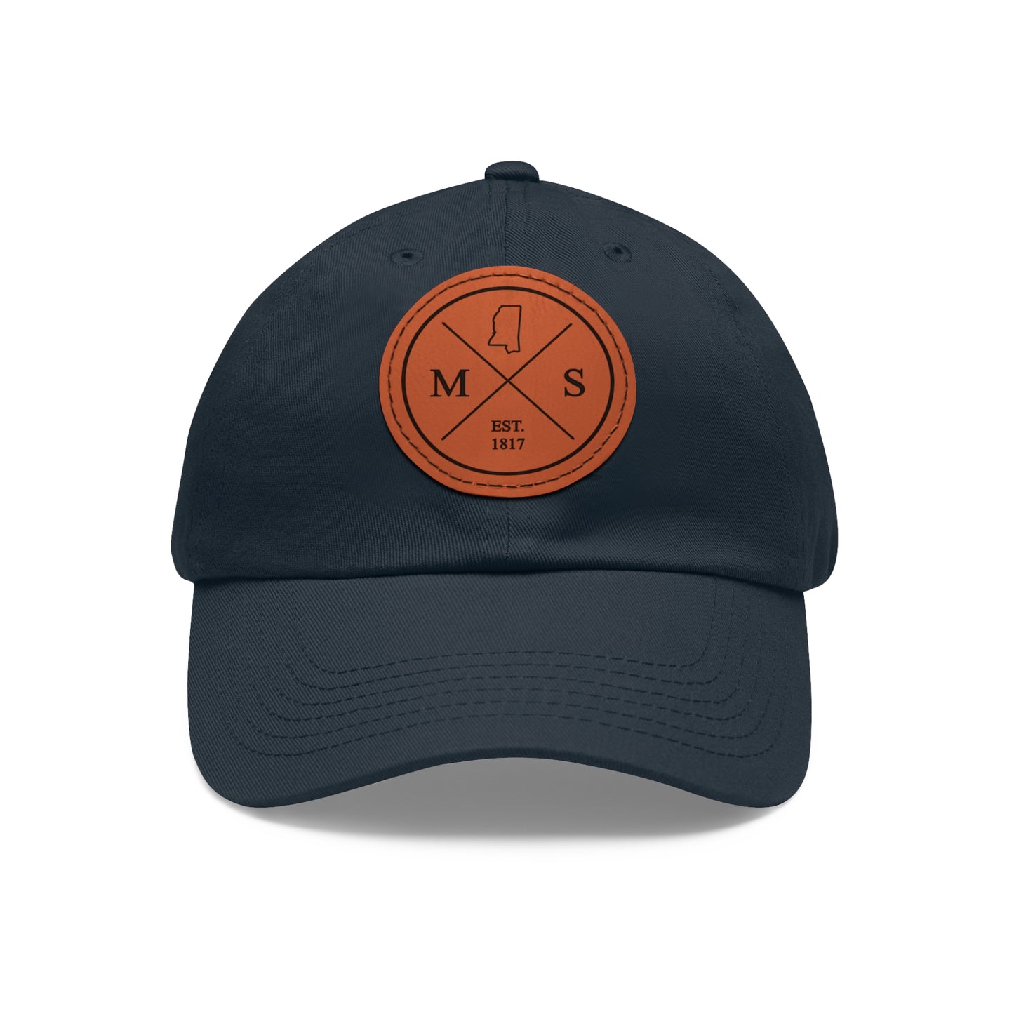 Mississippi Dad Hat with Leather Patch