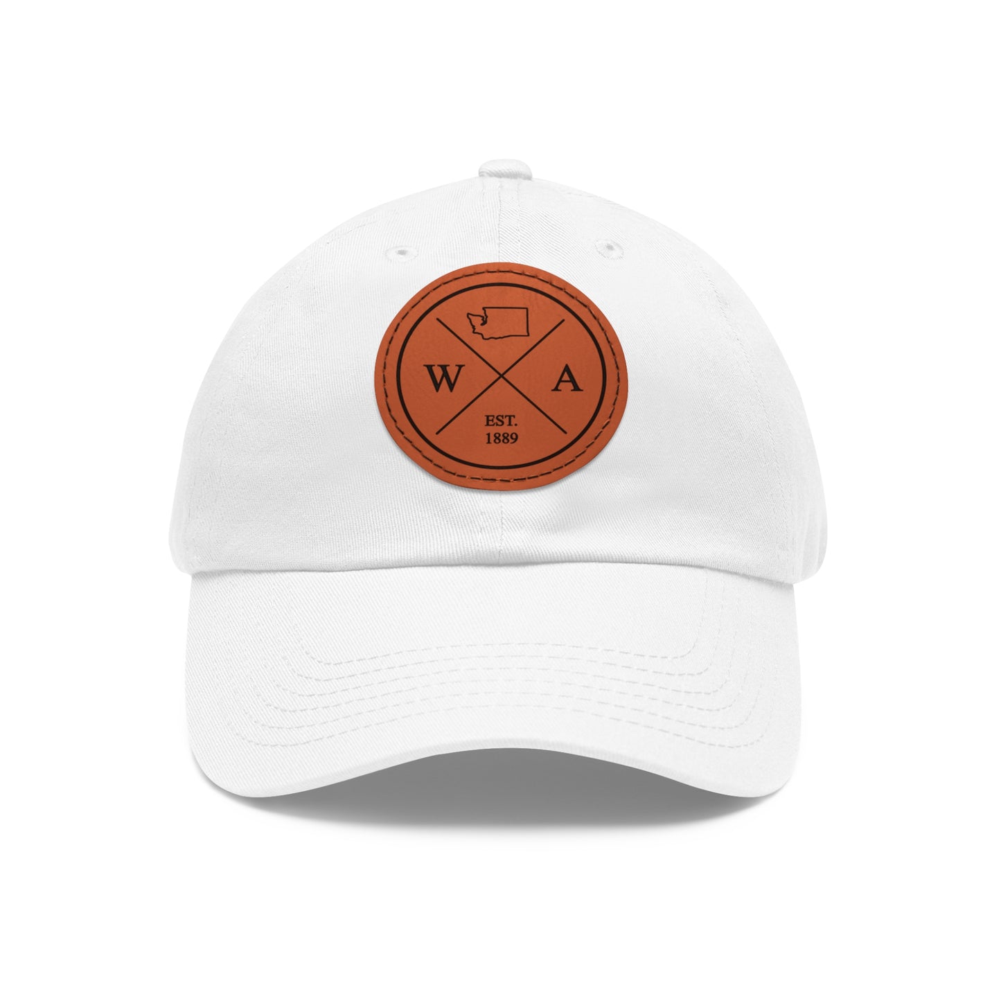 Washington Dad Hat with Leather Patch