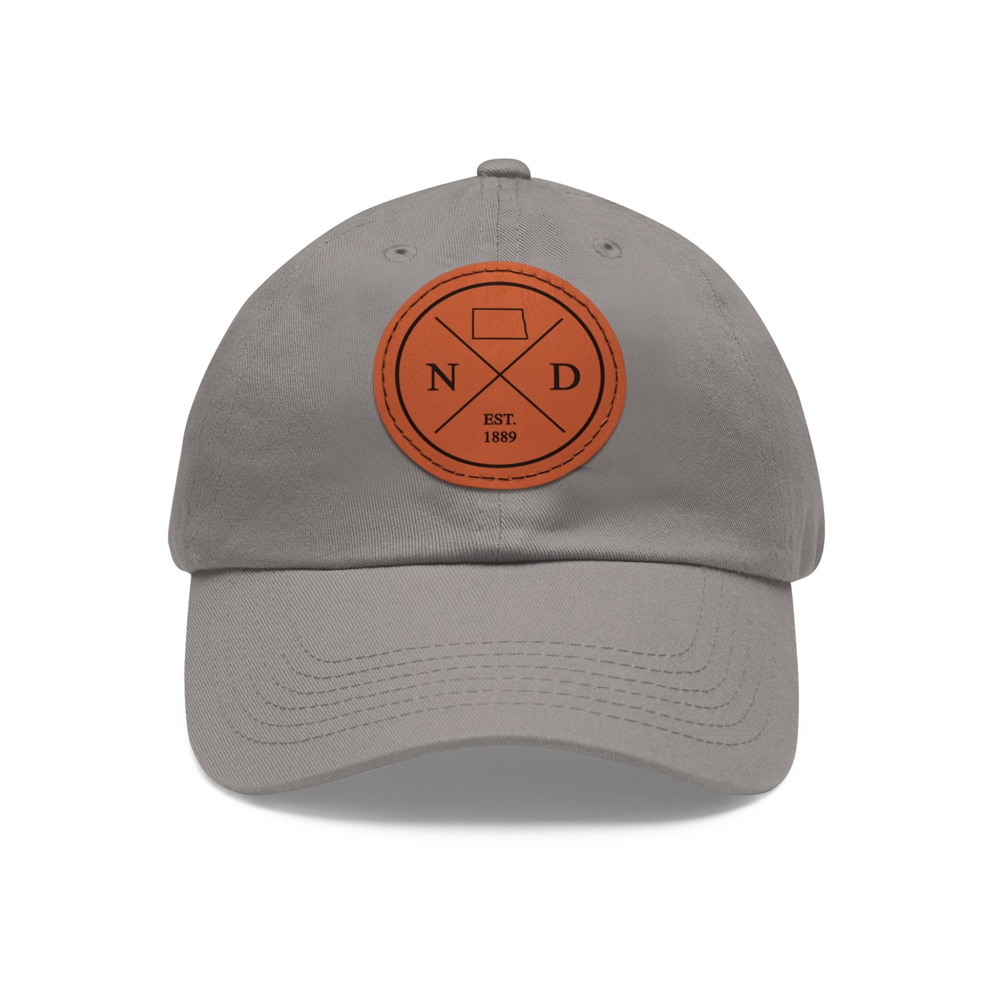 North Dakota Dad Hat with Leather Patch