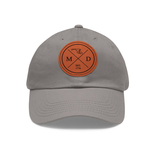 Maryland Dad Hat with Leather Patch
