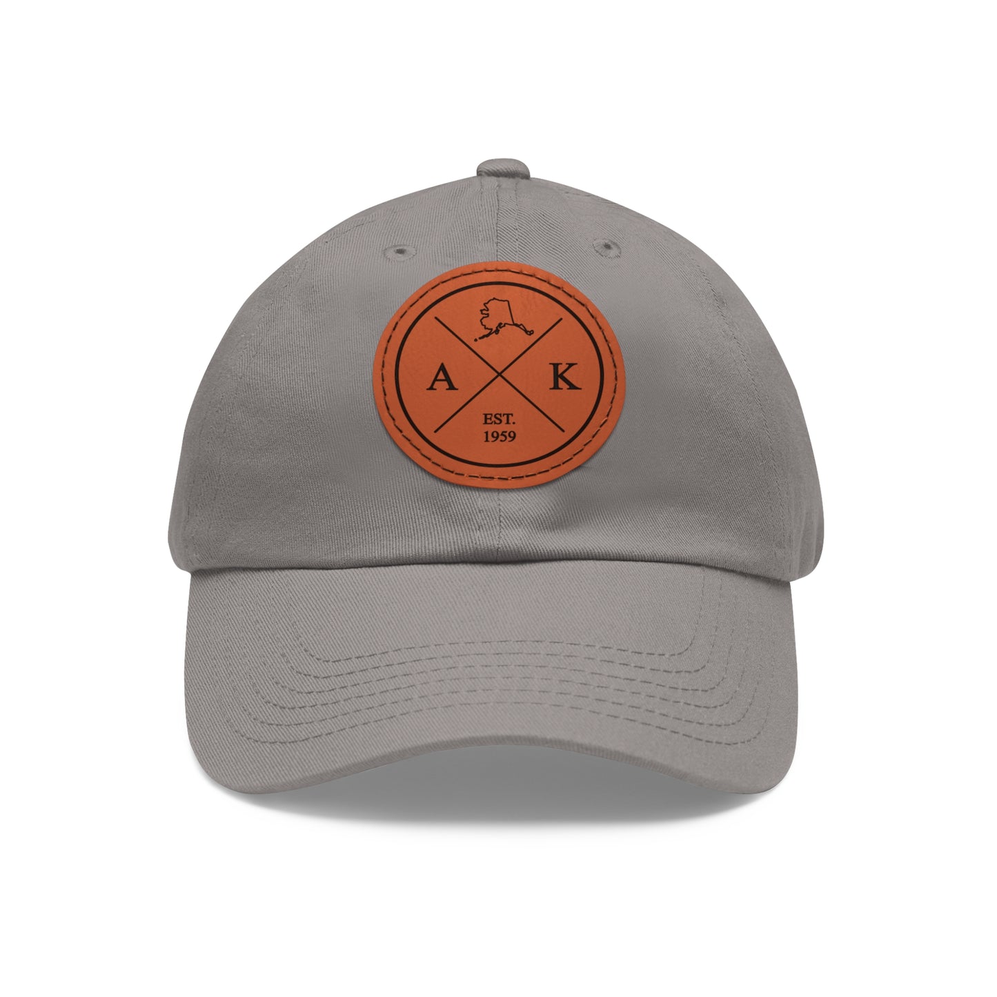 Alaska Dad Hat with Leather Patch